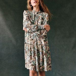 NWOT Tiered Anthropologie Paisley Dress Size Small